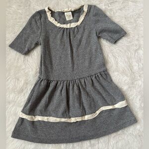 Crewcuts Monochrome Cotton Dress with Silk Trim
